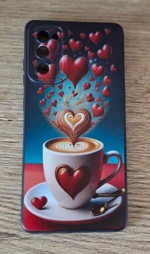 Samsung S20FE Hoesje met Koffie en Hartjes Design, Ophalen of Verzenden, Nieuw, Galaxy S2, Hoesje of Tasje