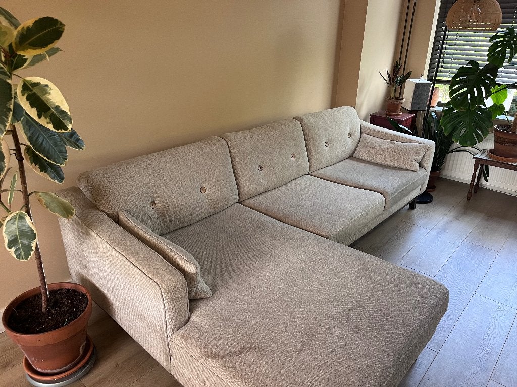 Bankstel, Huis en Inrichting, Banken | Bankstellen, Gebruikt, Hoekbank, Vierpersoons of meer, 250 tot 300 cm, 75 tot 100 cm, Ophalen