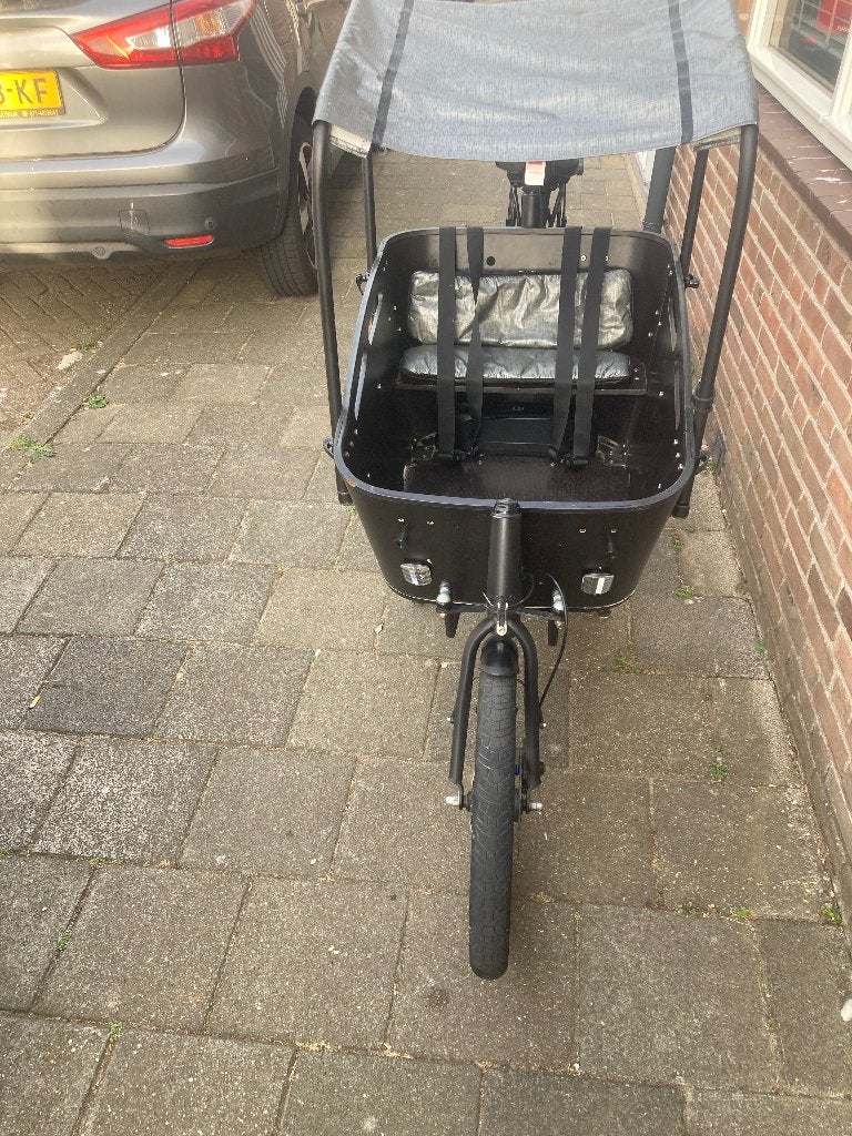 Vogue superieur 3 elektrische bakfiets, Gebruikt, 3 kinderen, Velgrem, Elektrisch