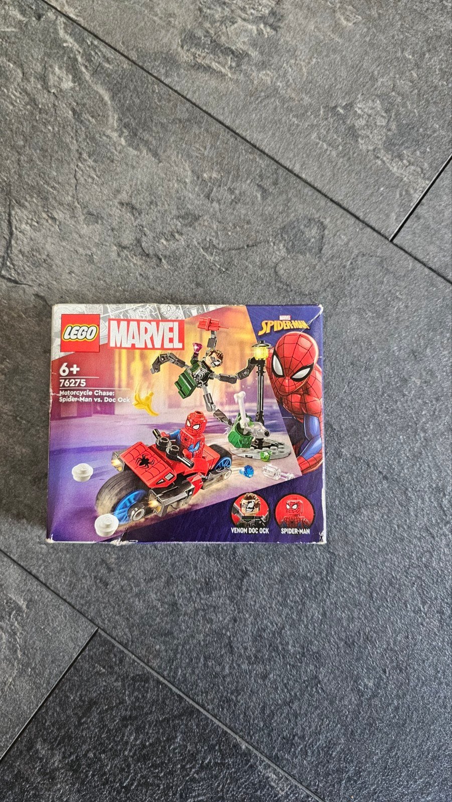 LEGO Marvel 76275 Motorcycle Chase Spider-Man vs. Doc, Marvel, Lego, Nieuw, Compleet