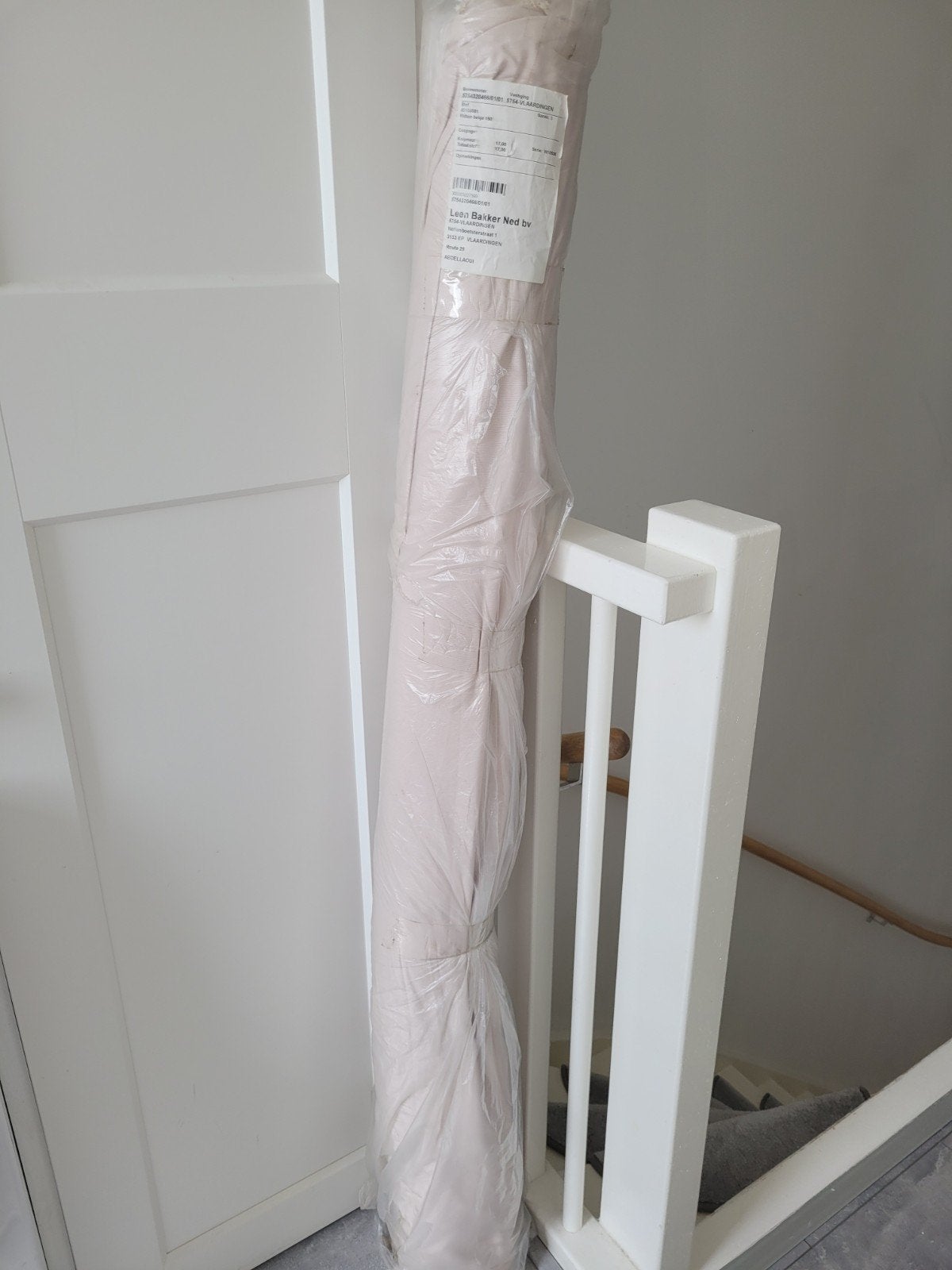 Nieuwe Leen Bakker Ruben beige stof 17 meter, Overige materialen, 120 cm of meer, Beige, Ophalen of Verzenden