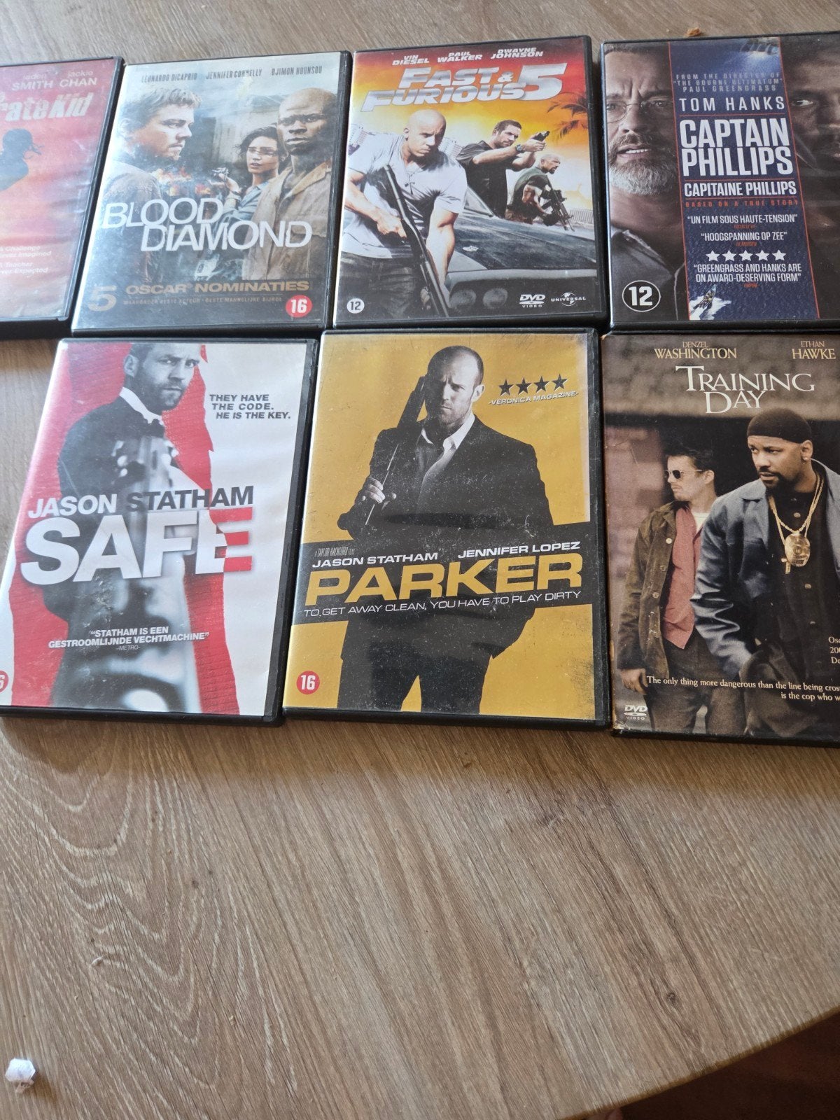 actiefilms op DVD: Jason Statham, Jackie Chan, Denzel, Vanaf 16 jaar, Ophalen of Verzenden, Inclusief doosje, Gebruikt