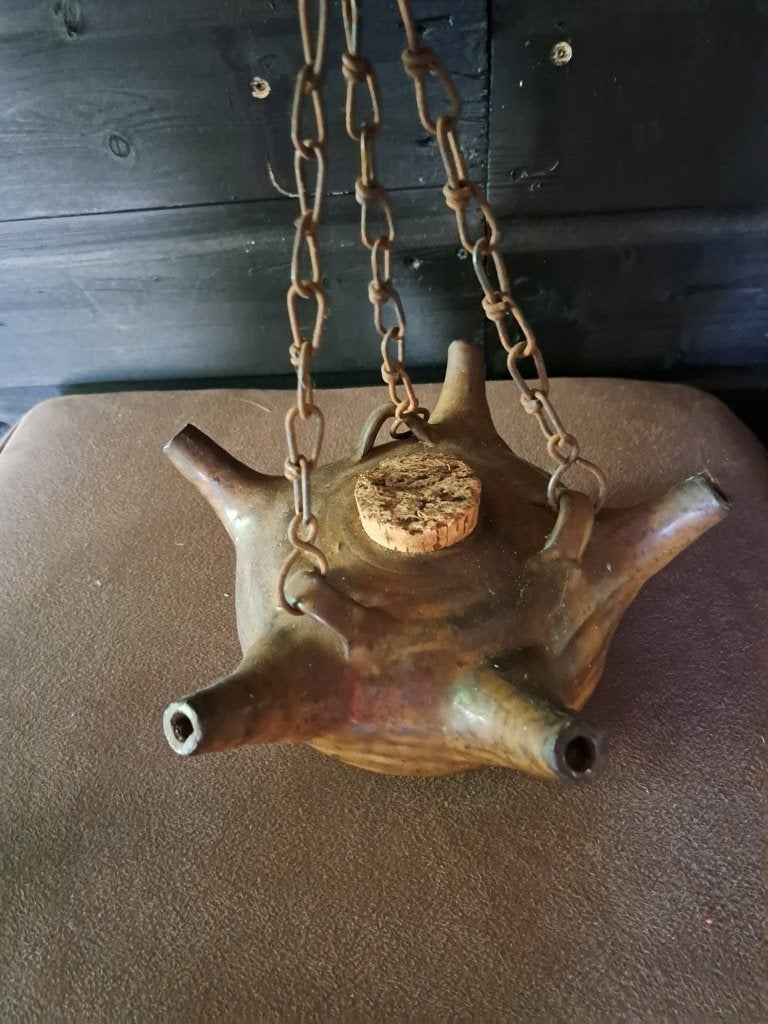 Olielamp antiek - ook voor etherische olie, Ophalen, Zo goed als nieuw