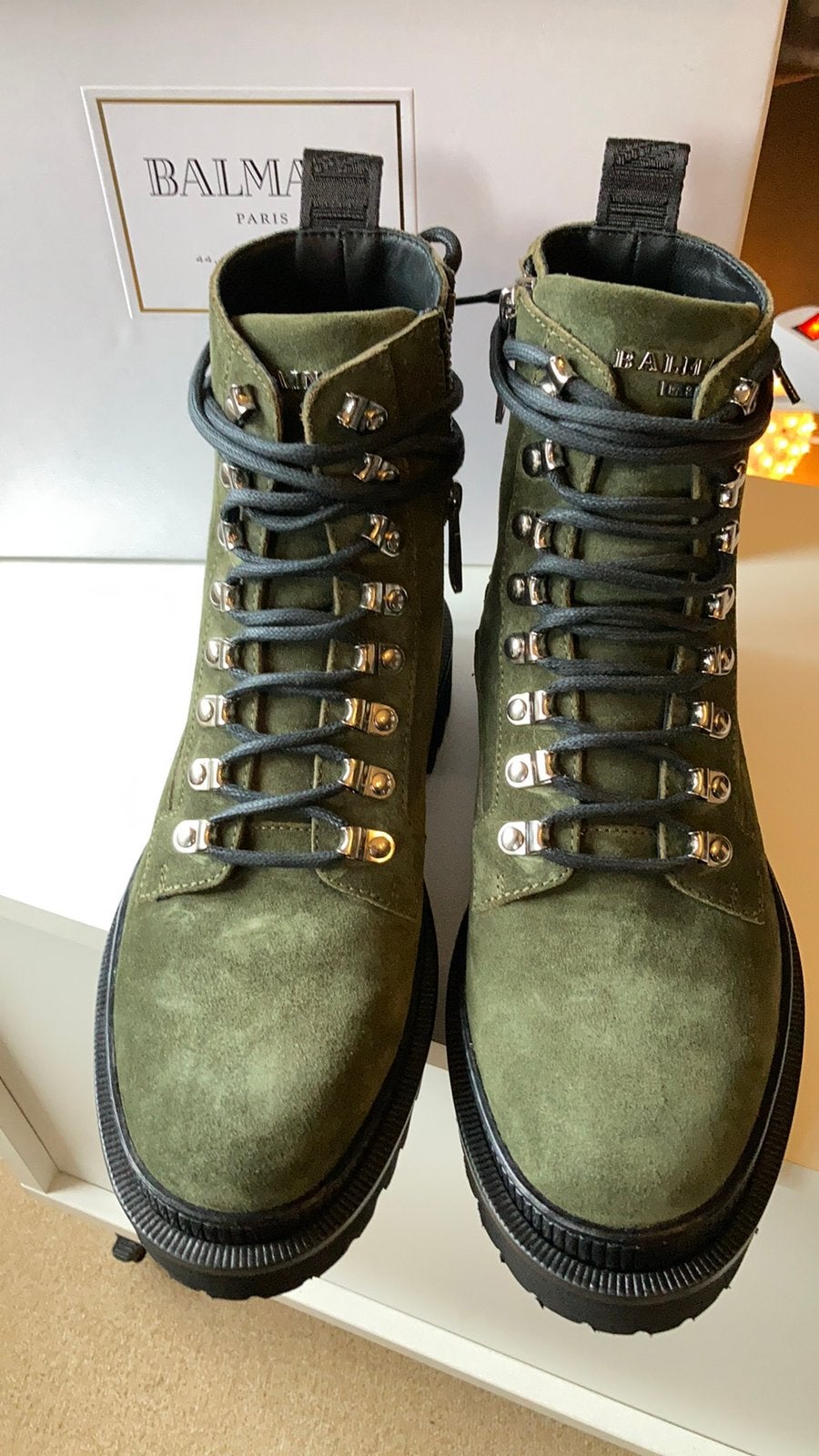 Balmain Army laarsjes maat 39, Kleding | Dames, Schoenen, Ophalen of Verzenden, Zo goed als nieuw, Groen