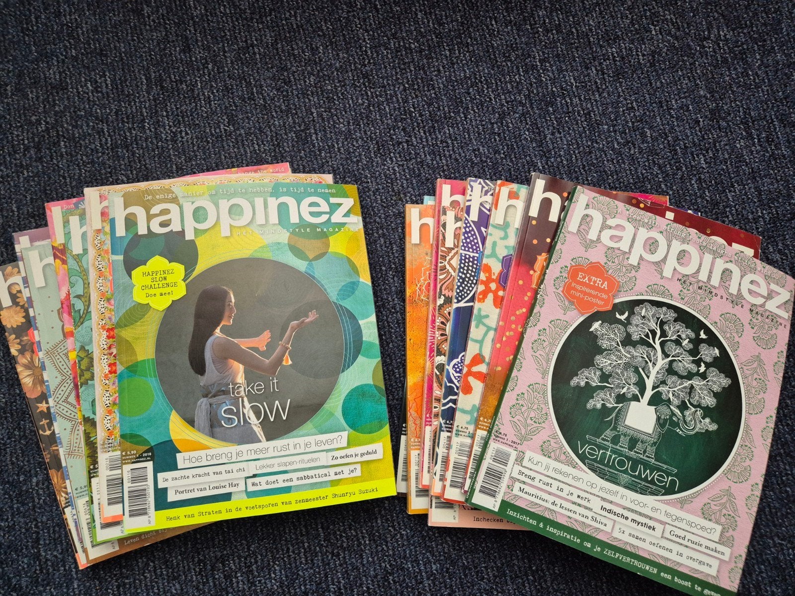 Happinez compleet jaar 2016 en 2017, Boeken, Ophalen of Verzenden, Gelezen, Lichaam en Geest