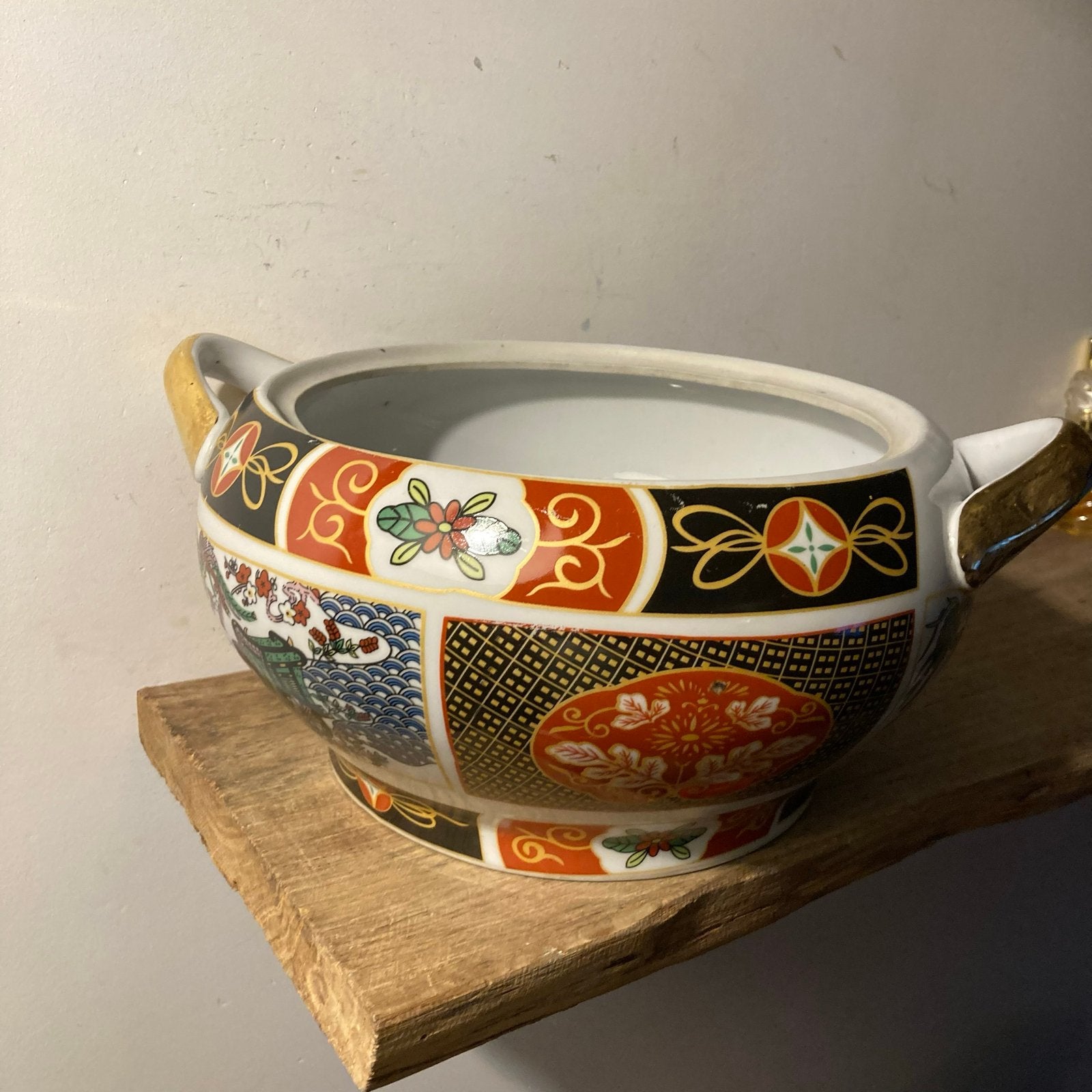 Vintage Amarir/Al-Taous Imari-stijl Porseleinen Terrine, Antiek en Kunst, Ophalen of Verzenden