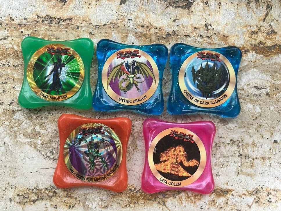 Yu-Gi-Oh! Pogs/Flippo's - 5 stuks, Ophalen of Verzenden, Gebruikt
