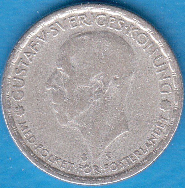 Zweden 1 Kroon 1946 TS Gustaf V zilver KM# 814 in munthouder, Postzegels en Munten, Ophalen of Verzenden, Overige landen, Losse munt