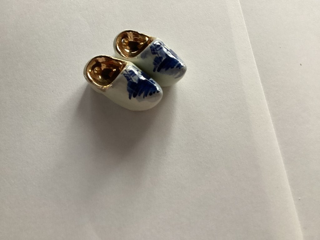 Delfts Blauw Klompjes met Ophanggaatjes, Antiek en Kunst, Ophalen of Verzenden