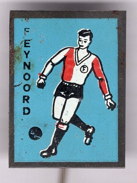 Feynoord blik voetbal speldje ( Y_174), Ophalen of Verzenden, Zo goed als nieuw, Sport, Speldje of Pin
