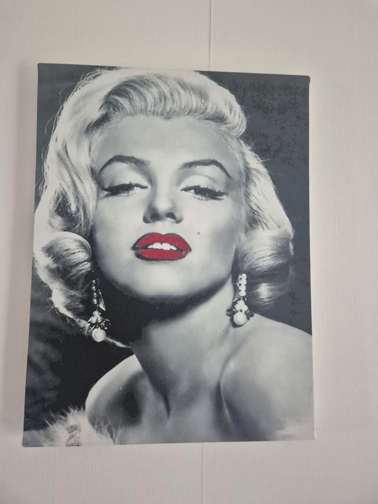 3x Marilyn Monroe Canvas met Rode Lippen Accent, Ophalen of Verzenden