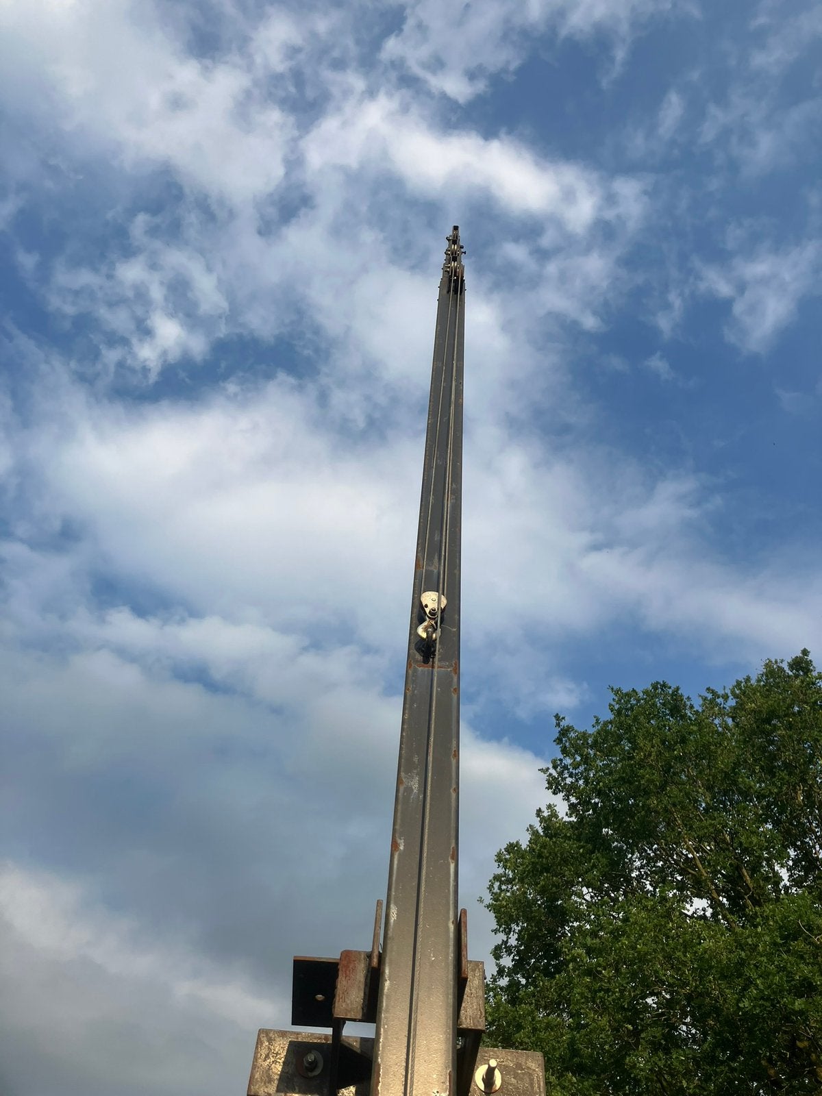 Kokermast 4x6 met bok, Ophalen, Gebruikt, Mast