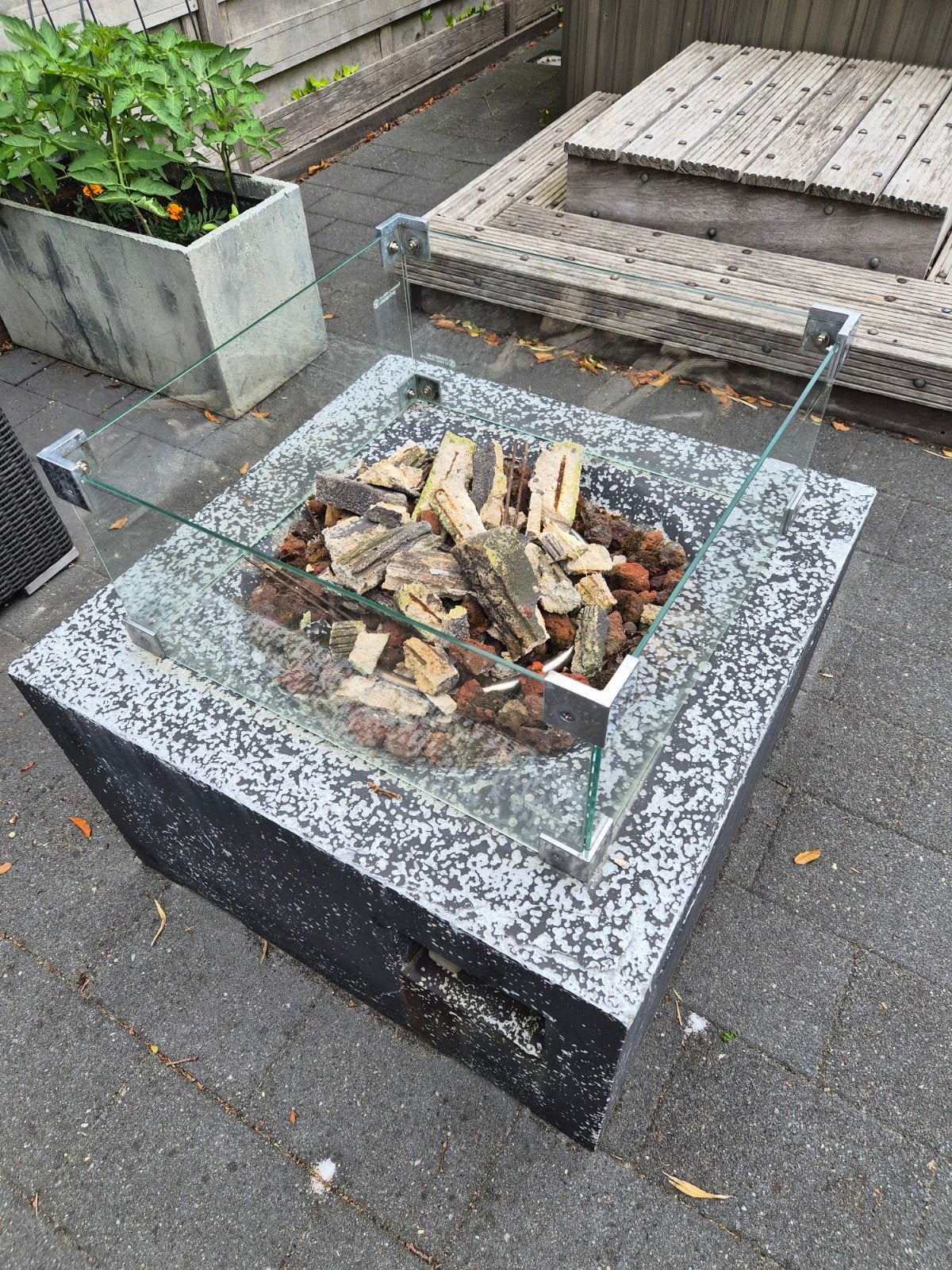 Vuurtafel gashaard voor buiten., Tuin en Terras, Ophalen, Gebruikt