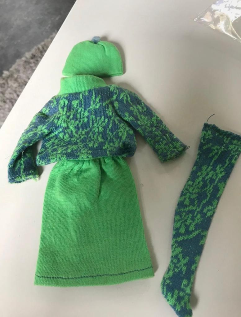 Vintage Francie Barbie Kleding Set - 1965 Mattel, Verzamelen, Poppen, Gebruikt, Kleertjes, Ophalen of Verzenden