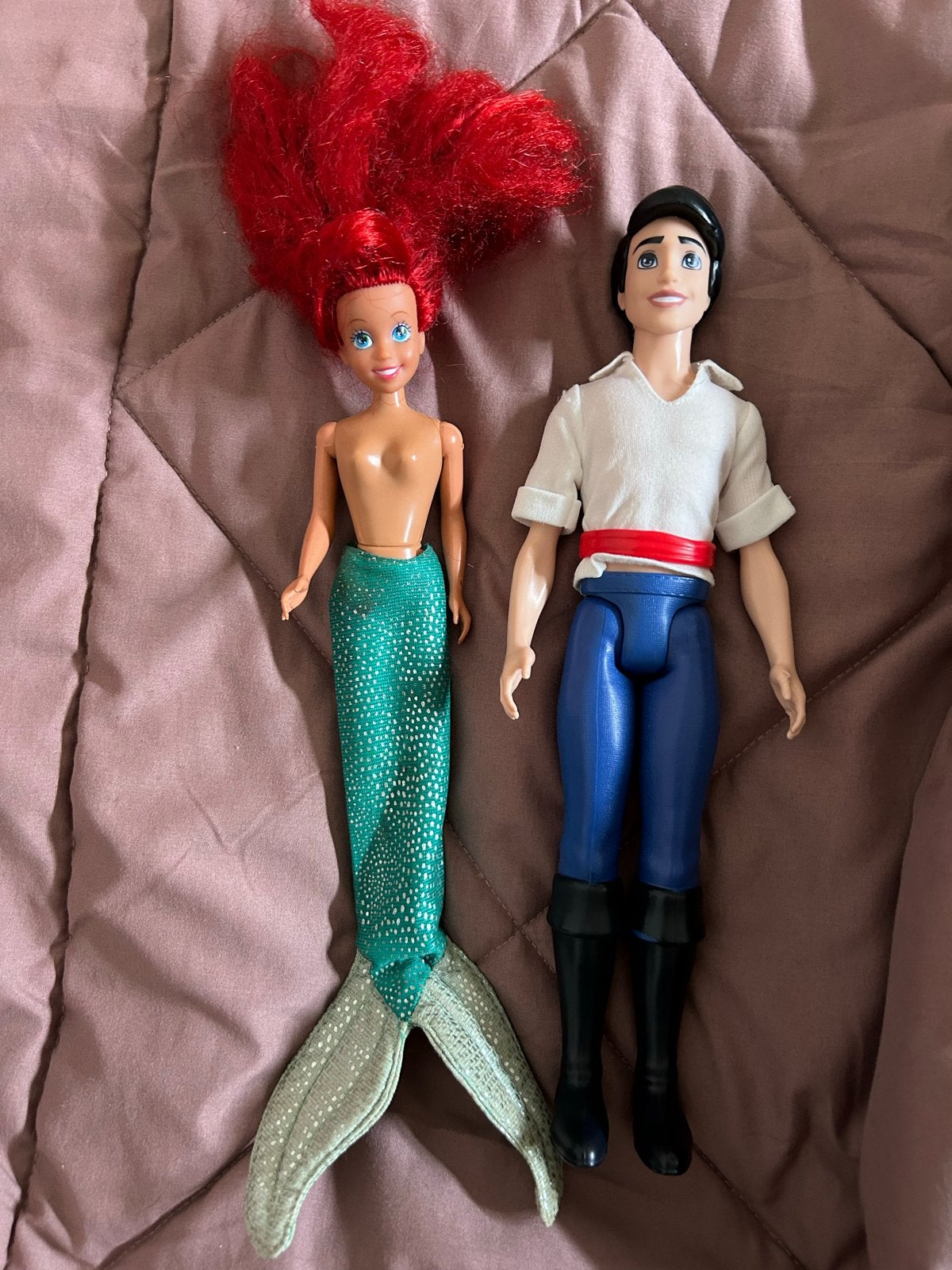 Disney Ariel en Eric poppen - Ariel's haar in de klit, Ophalen of Verzenden, Gebruikt, Overige typen