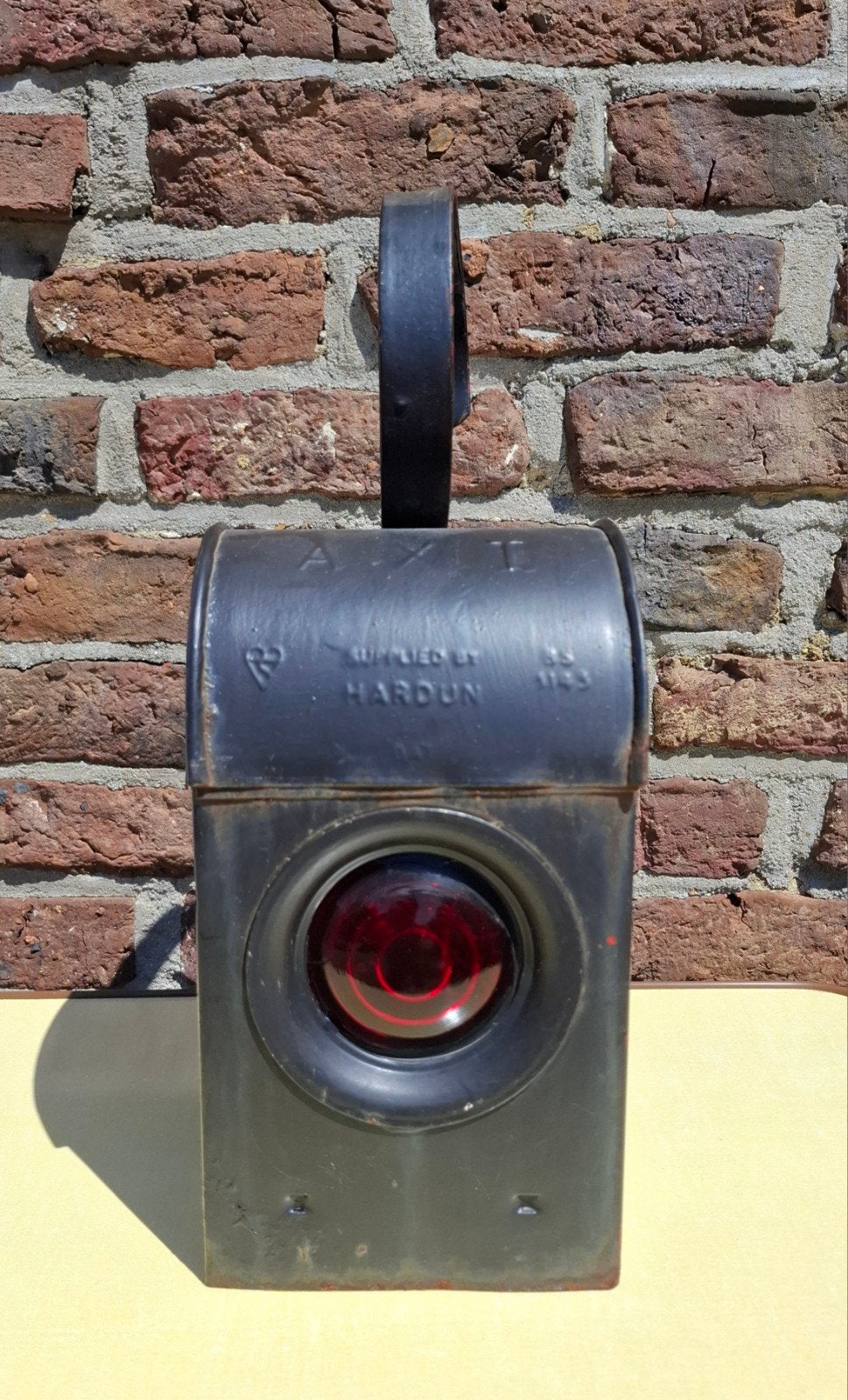 Vintage Spoorweg Seinlamp, Hardun  AXT, jaren 1940-1950, Antiek en Kunst, Ophalen of Verzenden