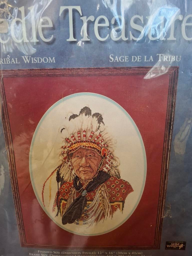 Tribal wisdom-indiaan, Ophalen of Verzenden, Nieuw, Borduurpakket