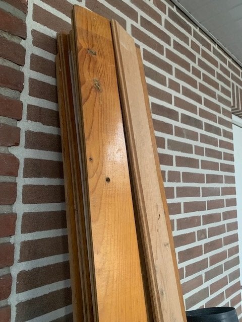 Vurenhouten planken 2 m2, Ophalen, Gebruikt, Minder dan 25 mm, 200 tot 250 cm