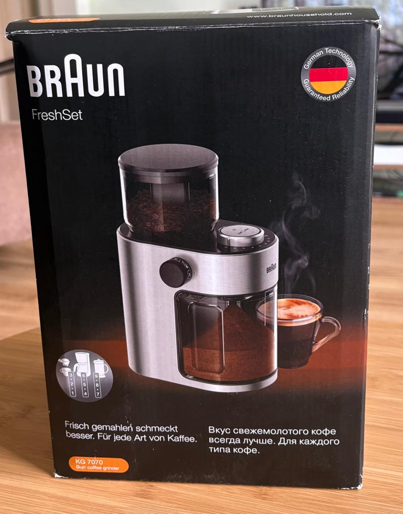 Braun Koffiemolen, Overige modellen, 10 kopjes of meer, Zo goed als nieuw, Koffiebonen