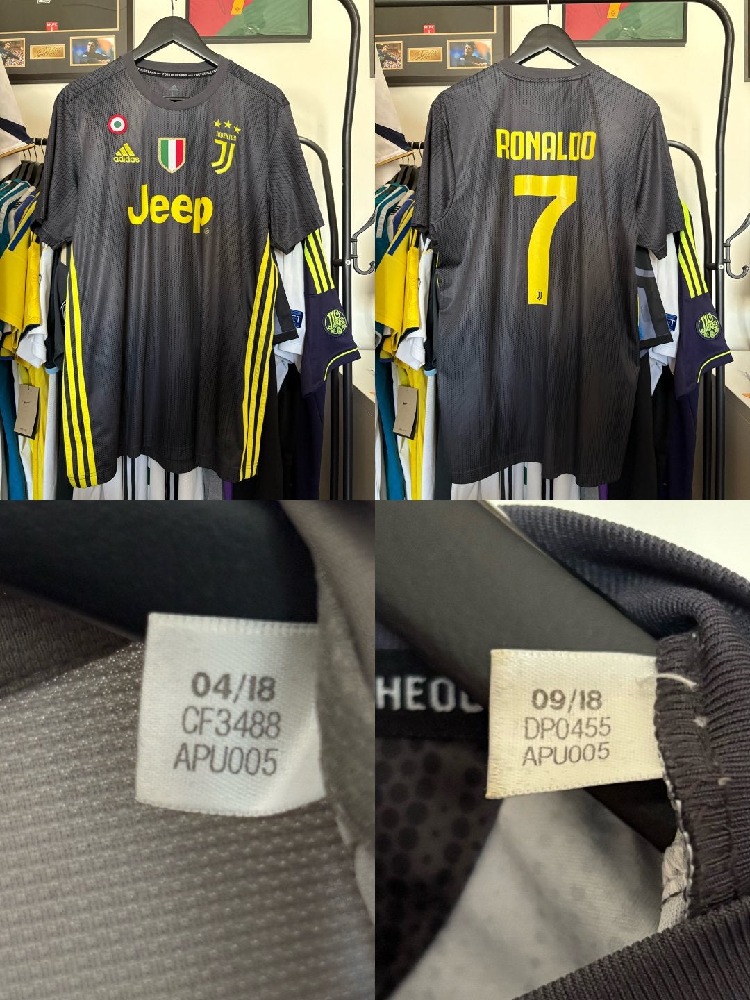 Ronaldo Juventus uitshirt 2018/2019 Maat M, Kleding | Heren, Maat 48/50 (M), Zwart, Ophalen of Verzenden, Voetbal