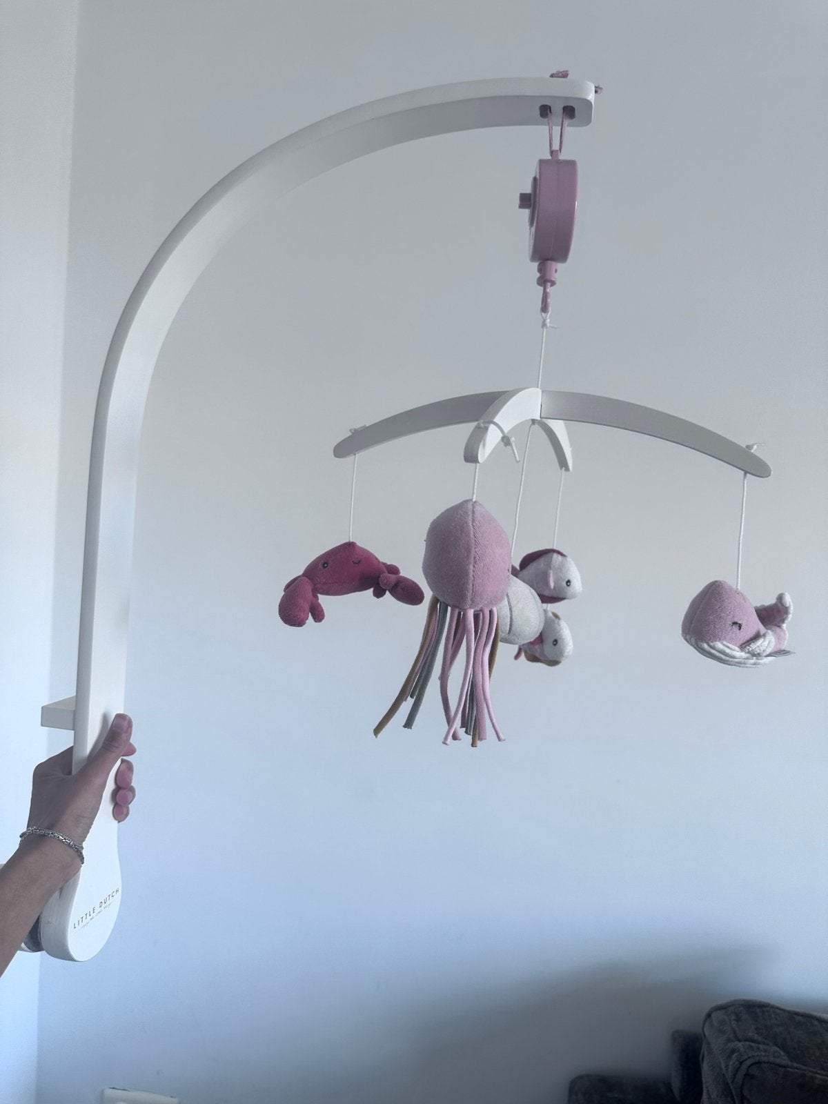 Little Dutch Muziekmobiel Ocean Pink, Kinderen en Baby's, Speelgoed | Babyspeelgoed, Ophalen, Zo goed als nieuw, Mobiel, Met geluid