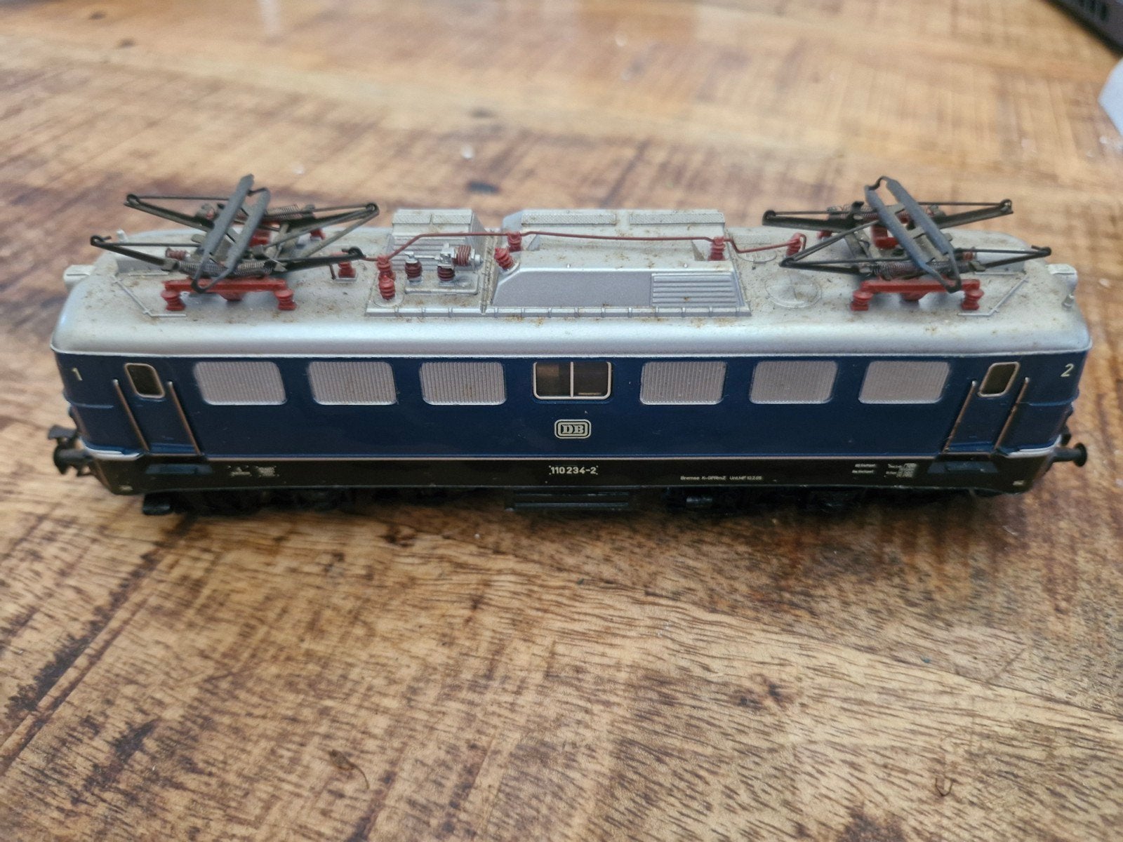 Märklin H0 E-loc 10234-2 DB, blauw/zilver, gebruikt, Wisselstroom, Gebruikt, Locomotief, Ophalen of Verzenden