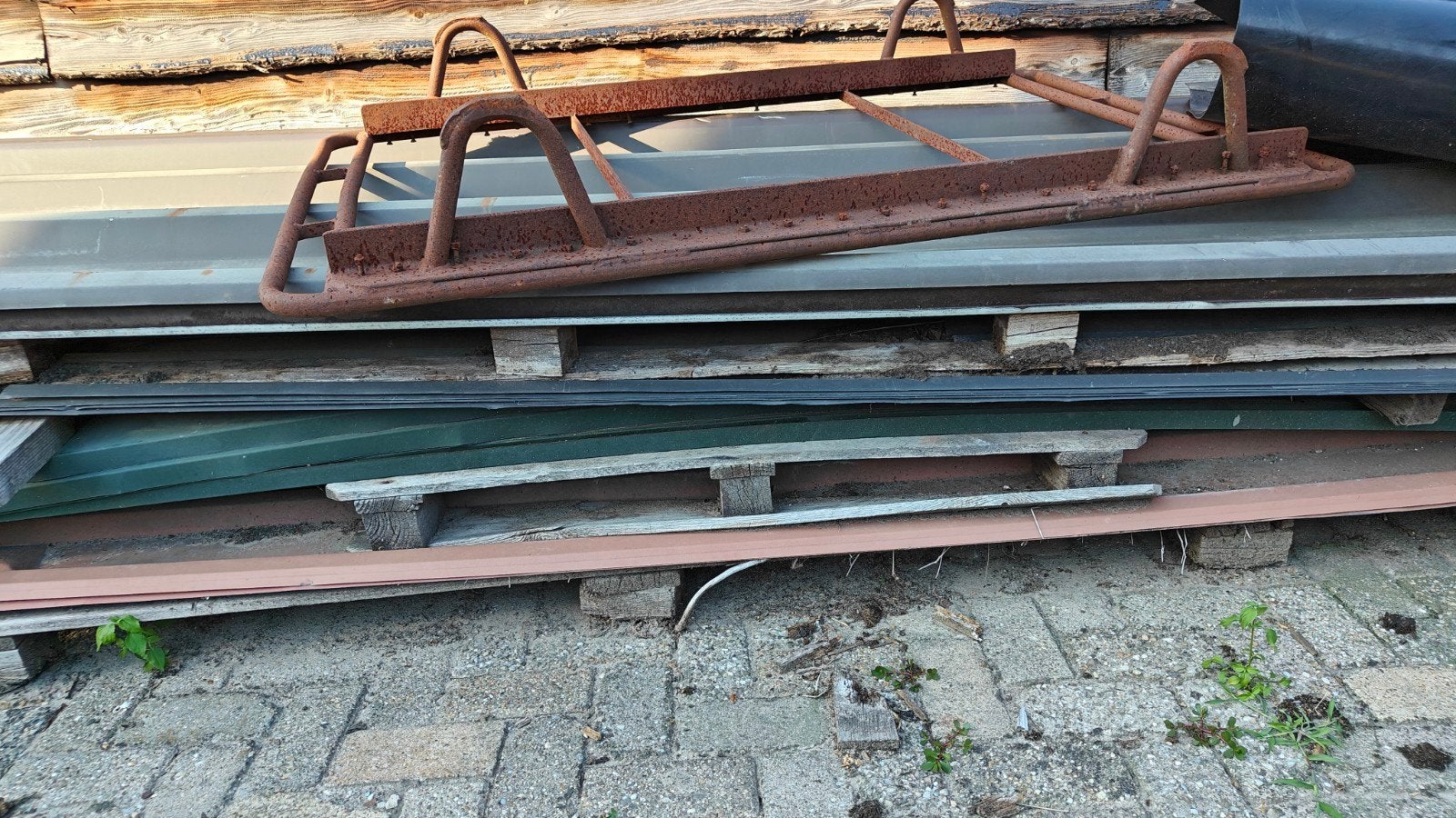 Restpartij damwand profiel platen, h-balken, poorten etc, Ophalen of Verzenden