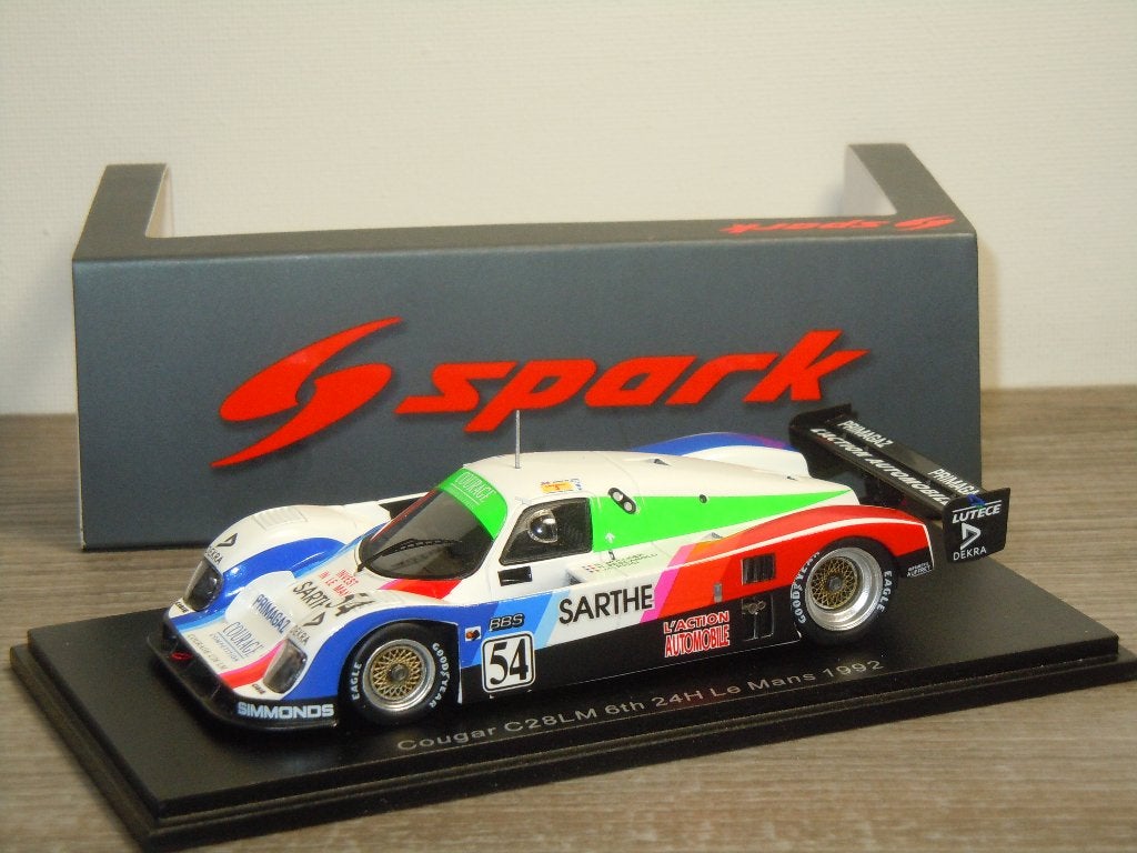 Cougar C28 LM 24H LeMans 1992 - Spark S3543 - 1:43, Overige merken, Auto, Verzenden, Macau
