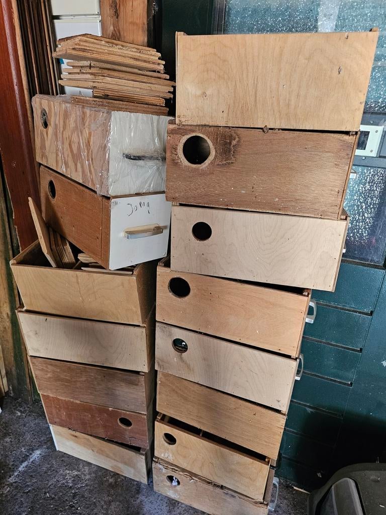 13 stuks  broed blokken  gratis, Dieren en Toebehoren, Vogels | Hokken en Kooien, Ophalen, Hout, Broedkooi of Kweekkooi