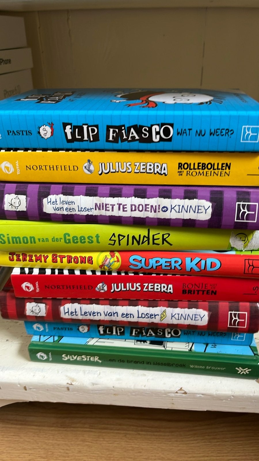Kinderboeken collectie: Flip Fiasco, Julius Zebra, Het Leven, Ophalen of Verzenden, Gelezen, Fictie algemeen