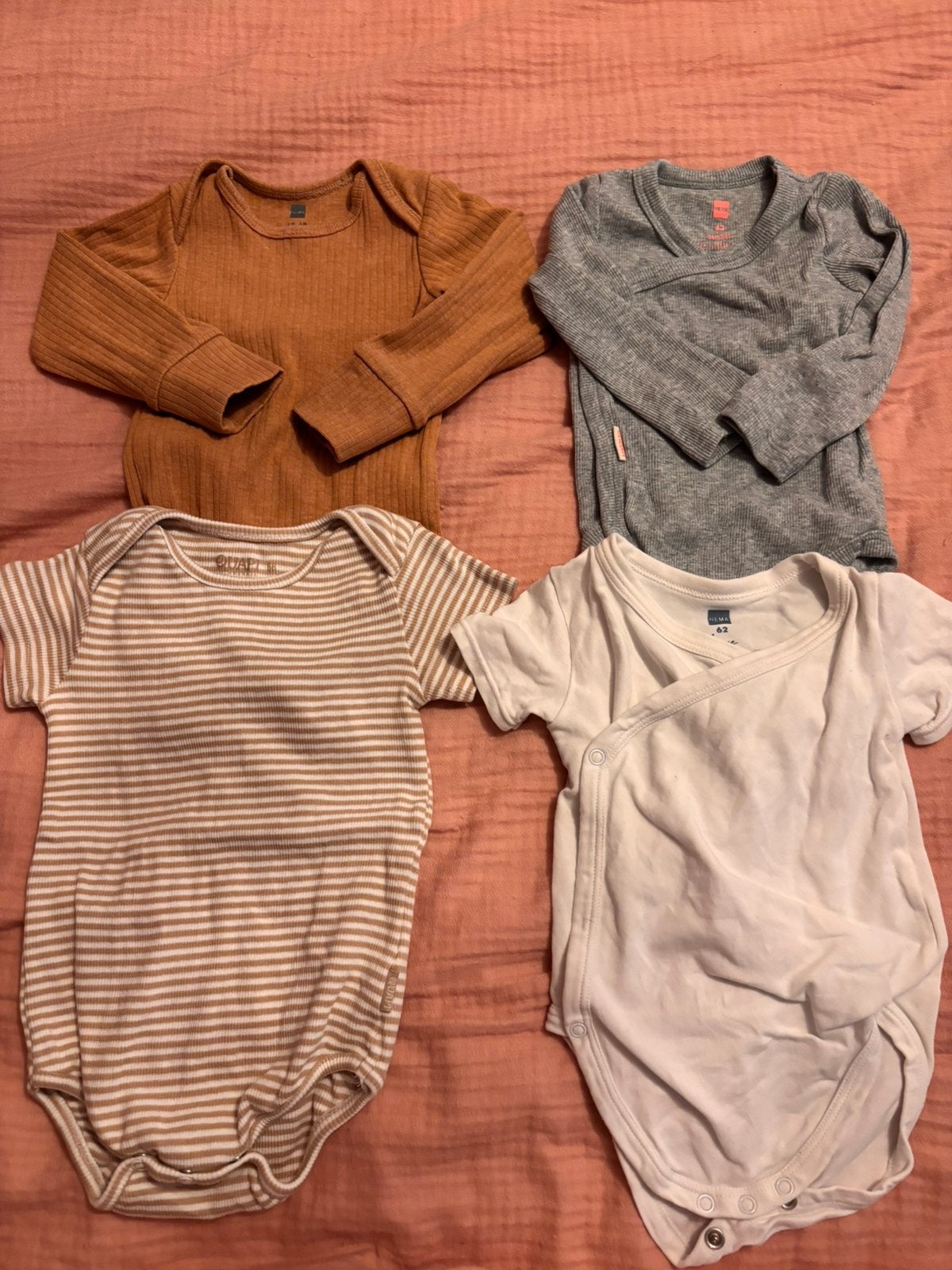 4x rompers 62-68, Ophalen of Verzenden, Gebruikt, Jongetje of Meisje, Nacht- of Onderkleding