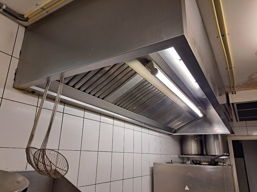 Professionele RVS Afzuigkap voor Horeca, Ophalen, Gebruikt, Wandschouwkap, Inbouw