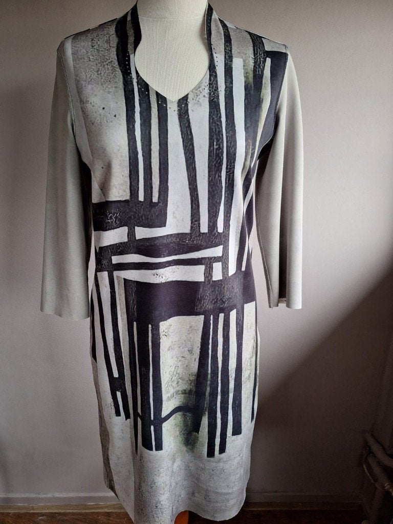 Nieuwe stretch jurk print Lizzy & Coco, 2-kanten, maat S/M, Kleding | Dames, Jurken, Nieuw, Ophalen of Verzenden, Lizzy & Coco