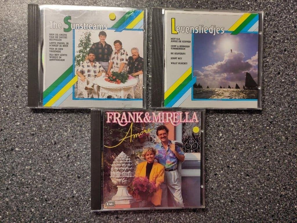 SETJE v 3 CD'S SUNSTREAMS / FRANK EN MIRELLA / LEVENSLIEDJES, Cd's en Dvd's, Ophalen of Verzenden, Gebruikt, Levenslied of Smartlap