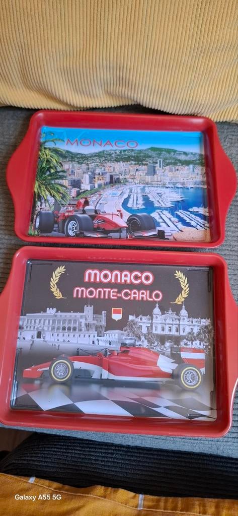 Kleine Monaco dienblaadje formule auto, Verzamelen, Ophalen of Verzenden