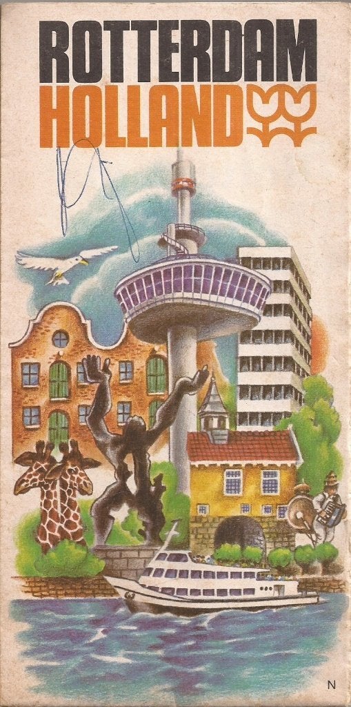 Plattegrond Rotterdam Holland Uitg. VVV ca. 1970, Gelezen, Baas en van Haastrecht, Overige typen, Ophalen of Verzenden