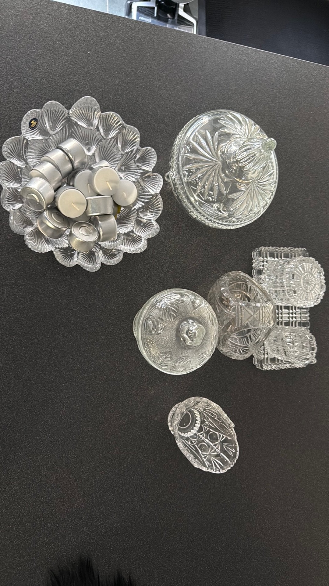 Kristal servies, Ophalen
