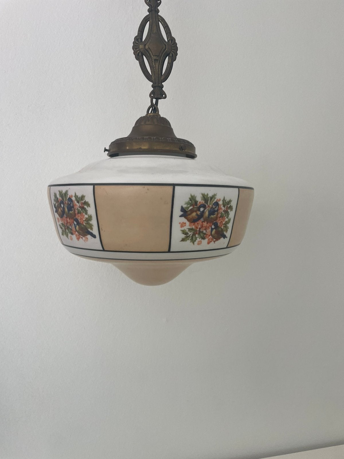 Antieke hanglamp uit grootmoeders tijd, Ophalen