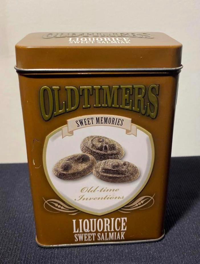 Bruin blik Oldtimers. Sweet Memories. H. 13,5 cm., Ophalen of Verzenden, Zo goed als nieuw, Overige, Overige merken