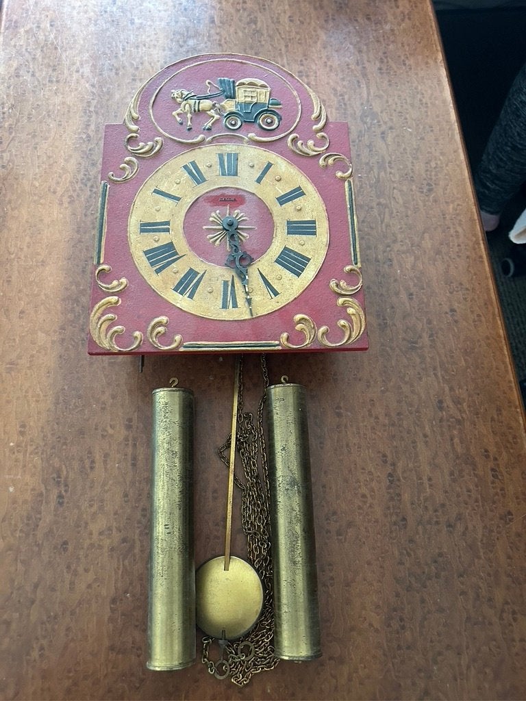 OUDE WANDKLOK.... HERMLE, Antiek en Kunst, Antiek | Klokken, Ophalen of Verzenden