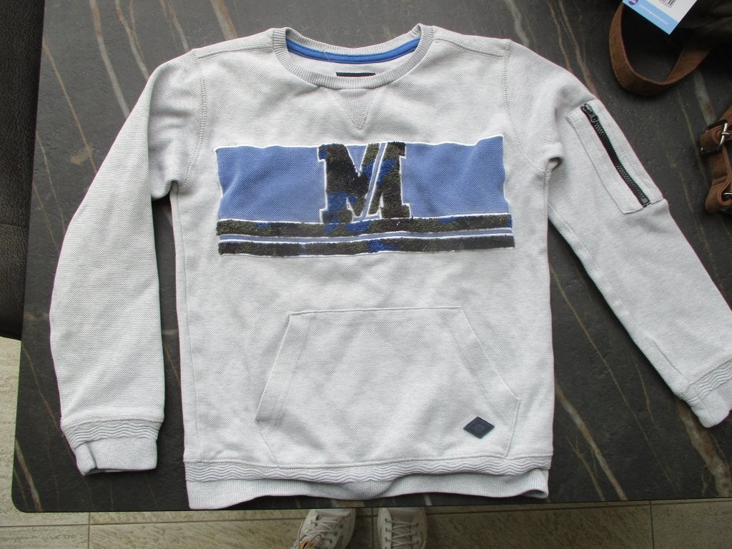 Mitch sweater trui grijs maat 134 truitje, Trui of Vest, Ophalen of Verzenden, Zo goed als nieuw, Jongen