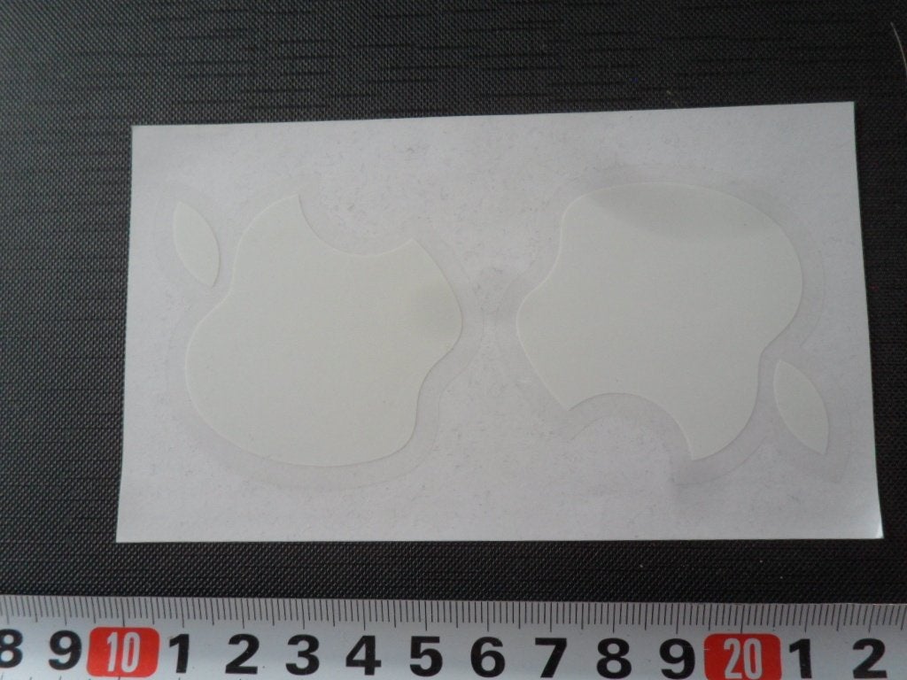 sticker set  Apple  logo Transparant, Verzamelen, Stickers, Zo goed als nieuw, Ophalen