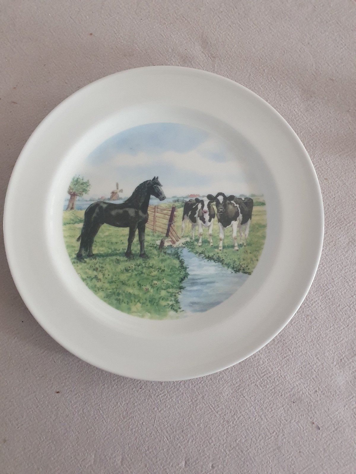 Wiebe van der Zee Hallo Dames, Koeien en Paard Bord, Ophalen