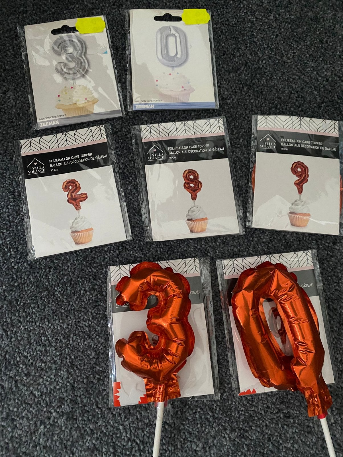 Nieuw cijfer balonnen balon goud zilver oranje 0 3 2 8 9, Ophalen of Verzenden, Nieuw, Versiering, Verjaardag