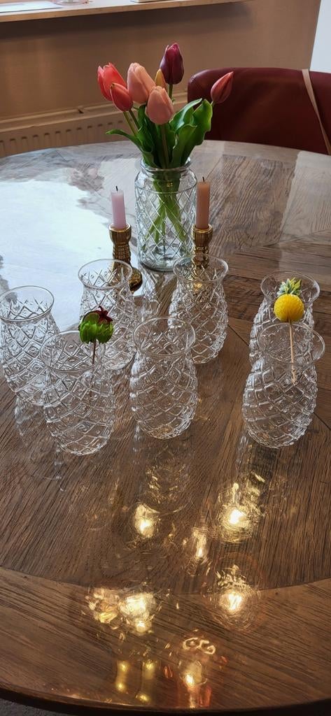 7 Ananas cocktailglazen - Nieuw en onbeschadigd, Ophalen of Verzenden, Nieuw, Overige kleuren, Glas