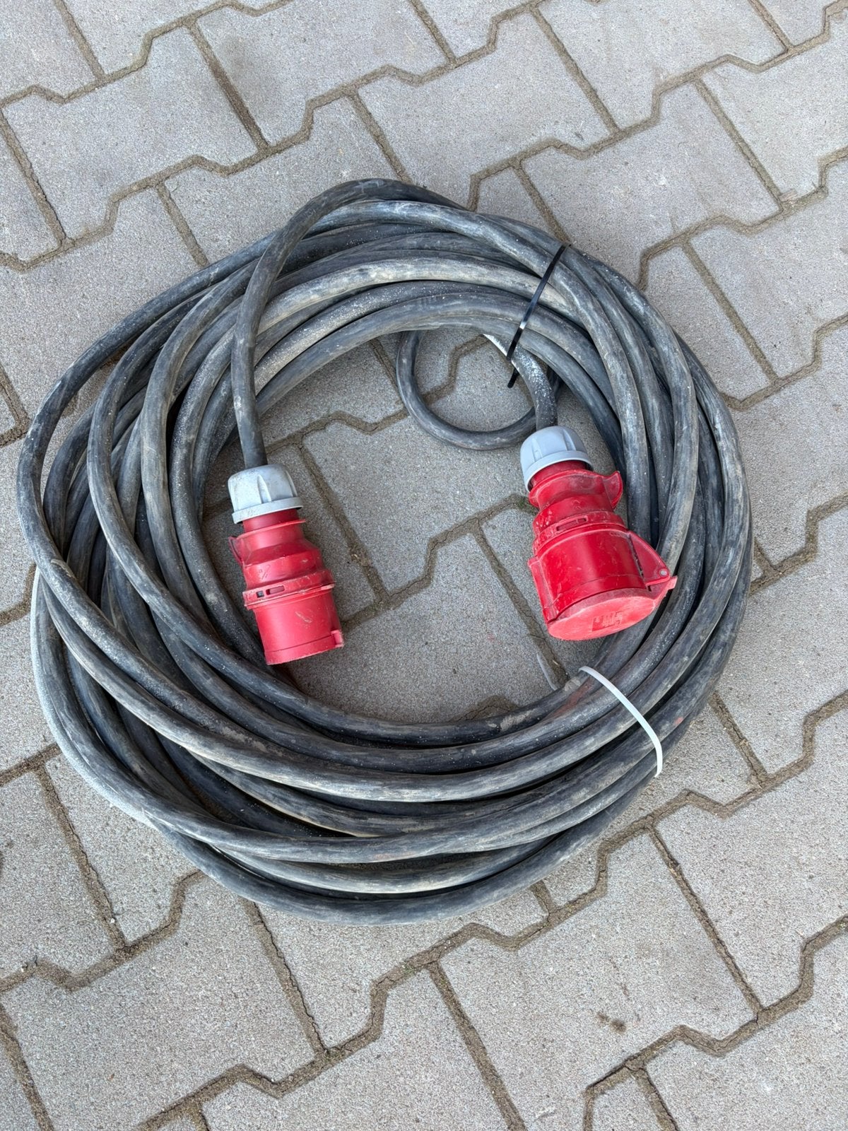 32A krachtstroom kabel 25 meter 5G6, Verzenden, Gebruikt, Kabel of Snoer