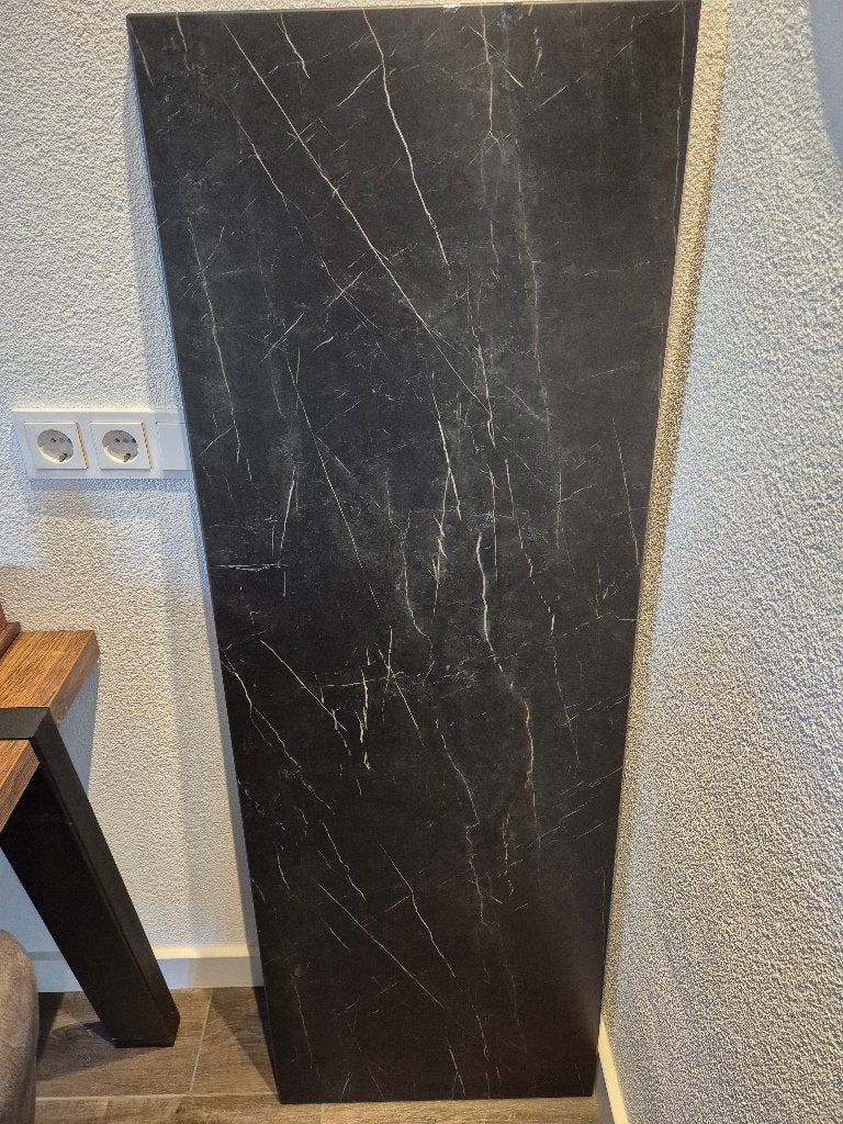 Werkblad Tolken 142x49cm+ 2 hoeksteun zwart+2 witte steunen, Ophalen, Nieuw