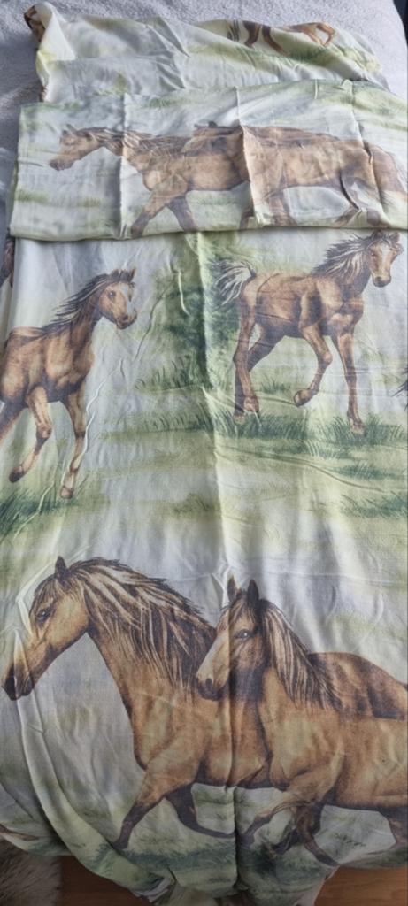 Paarden Dekbedovertrek Eenpersoons - Nieuwstaat, Eenpersoons, Bruin, Dekbedovertrek, Nieuw