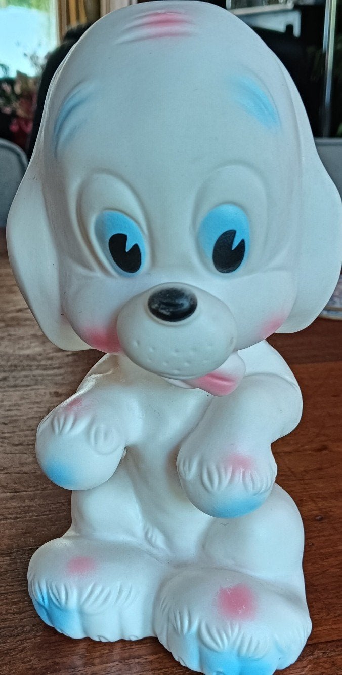 Vintage rubberen hondje - piepbeestje, Ophalen of Verzenden, Zo goed als nieuw
