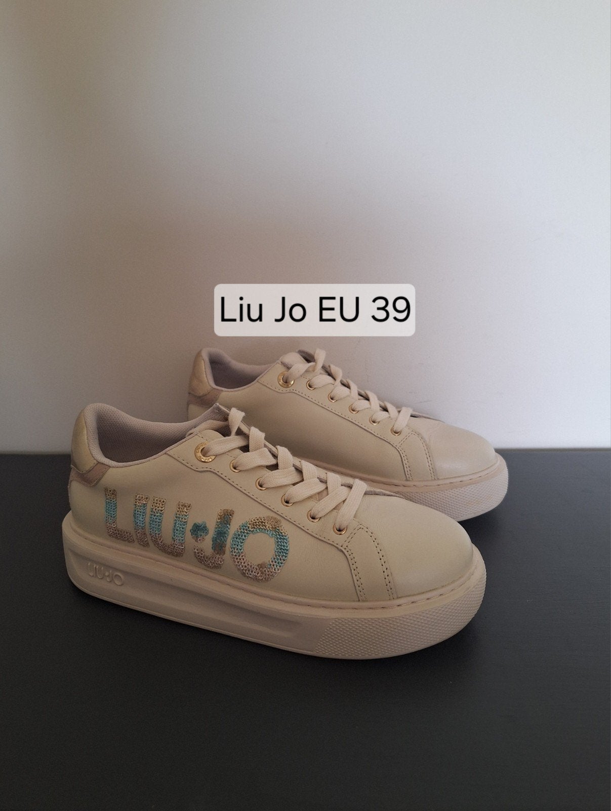 Liu Jo crème multicolor sneakers met glitterlogo 39, Liu Jo, Wit, Ophalen of Verzenden, Sneakers of Gympen